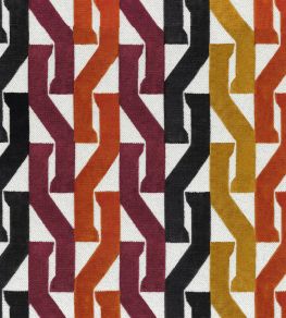 Monogramme Fabric by Casamance Garance/Pourpre