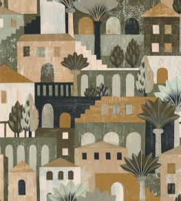 Monterosso Wallpaper by Casamance Kaki/Moutarde