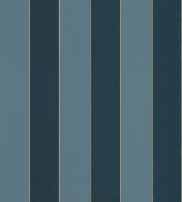 Moonlight Golden Lines Wallpaper by Caselio Bleu Paon Ocean