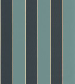 Moonlight Golden Lines Wallpaper by Caselio Vert Foret Noir