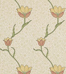 Garden Tulip Wallpaper by Morris & Co Russet/Lichen