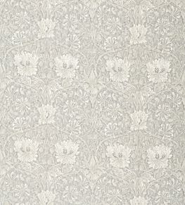 Pure Honeysuckle & Tulip Fabric by Morris & Co Light Grey Blue