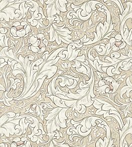 Pure Bachelors Button Wallpaper by Morris & Co Linen/Coral