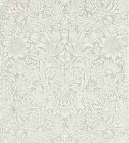 Pure Sunflower Wallpaper by Morris & Co Chalk/Silver