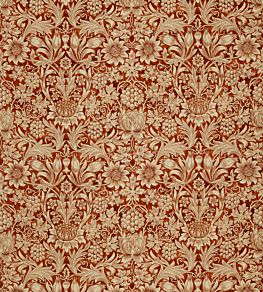 Sunflower Velvet Fabric by Morris & Co Saffron/Vellum