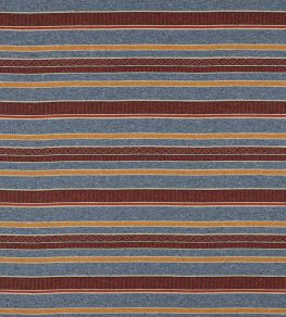 Morro Stripe Fabric by Jane Churchill Red/Blue