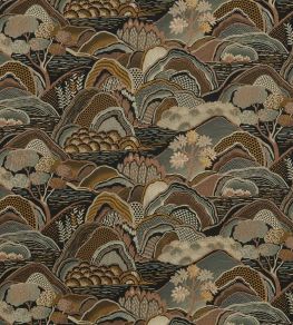 Mount Edo Fabric by Liberty Pewter Dark