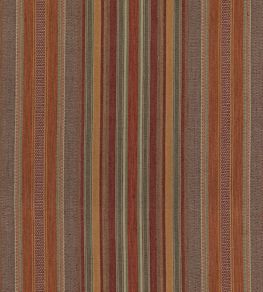 Rustic Stripe Fabric by Mulberry Home Red / Plum