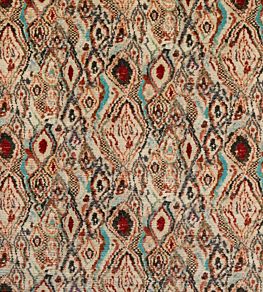 Paint Box Fabric by Mulberry Home Teal / Spice