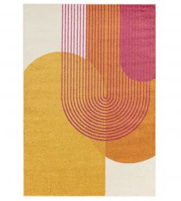 Muse Retro Rug by Asiatic Orange