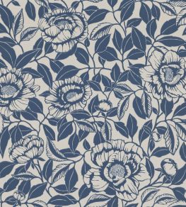 My Peony Garden Wallpaper by Langelid Von Bromssen China Blue
