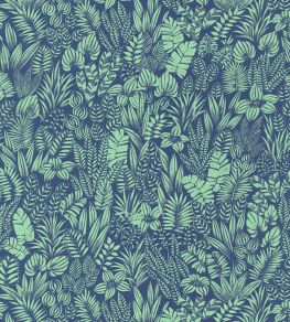 Napa Valley Wallpaper by Casadeco Indigo / Menthe