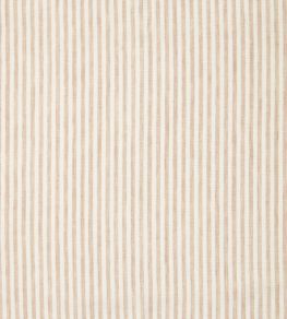 Narrow Stripe Linen Fabric by Volga Linen Natural/White