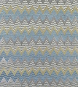 Bargello Fabric by Nina Campbell Blue/Taupe/Gold