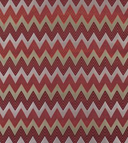 Bargello Fabric by Nina Campbell Crimson/Coral/Gold
