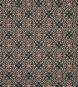 La Moulade Fabric by Nina Campbell Chocolate/Coral
