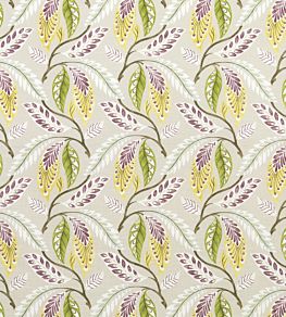 Fontibre Fabric by Nina Campbell Amethyst/Green/Yellow