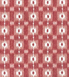 Maude Check Fabric by Nina Campbell Coral Red