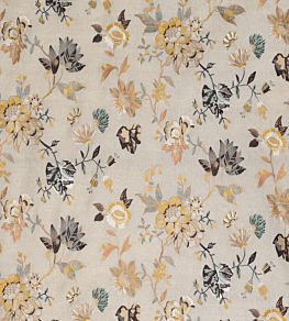 Nemours Fabric by Nina Campbell Yellow/ Aqua