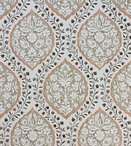 Marguerite Wallpaper by Nina Campbell Chocolate/Orange