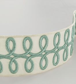 Muette Braid Trimming by Nina Campbell AQUA/IVORY