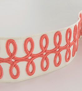 Muette Braid Trimming by Nina Campbell CORAL/IVORY