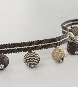 Trianon Bauble Trimming by Nina Campbell BITTER CHOCOLATE/IVORY