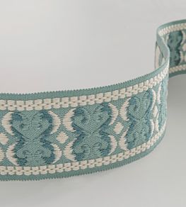 Trianon Braid Trimming by Nina Campbell AQUA/IVORY