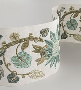 Trianon Floral Trimming by Nina Campbell FLORAL AQUA/BEIGE/IVORY