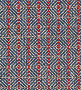 Todi Fabric by Nina Campbell Blue/Red/Beige
