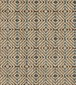 Todi Fabric by Nina Campbell Beige/Teal/Chocolate