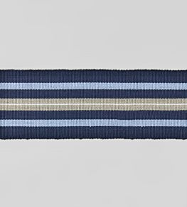 Narrow Woven Border Trimming by Nina Campbell Steal Blue