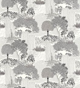 Niwa Wallpaper by Casadeco Noir Fusain