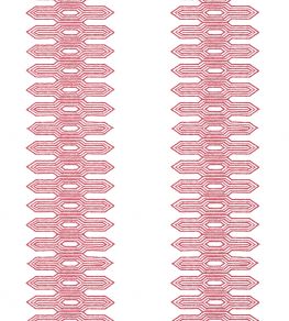 Nola Stripe Wallpaper by Thibaut Pink