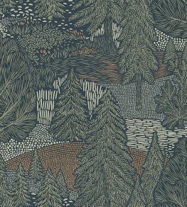Northern Forest Wallpaper by Borastapeter Blue