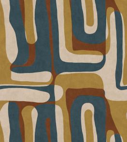 Nostalgia Wallpaper by MINDTHEGAP Blue/Brown