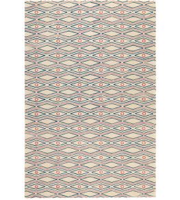 Noughts & Crosses Rug by GP & J Baker Blue/Red