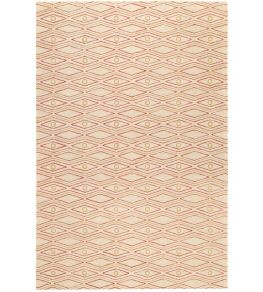 Noughts & Crosses Rug by GP & J Baker Red/Ochre