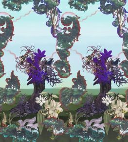 Novafrica Sunrise Scene 2 Mural in Azur by Christian Lacroix Azur