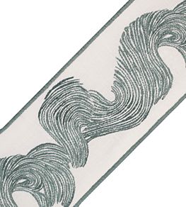 Oahu Embroidered Border Trimming by Samuel & Sons Tidepool