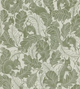 Oak Tree Tails Wallpaper by Langelid Von Bromssen Olive