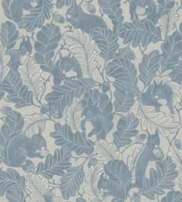 Oak Tree Tails Wallpaper by Langelid Von Bromssen Washed Denim