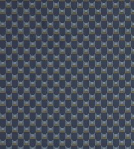Obi Check Fabric by Liberty Smalt Blue