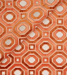 Octavian Velvet Fabric by Jim Thompson Coral