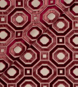 Octavian Velvet Fabric by Jim Thompson Garnet