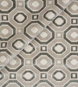 Octavian Velvet Fabric by Jim Thompson Silver Grey