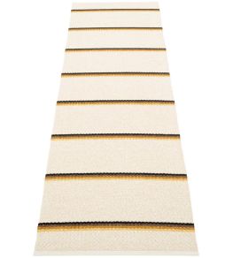 Olle Runner Rug by Pappelina Ochre/Background Vanilla
