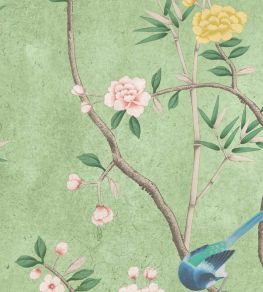 Chinoiserie Onism Fabric by Woodchip & Magnolia Apple Green