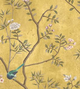 Chinoiserie Onism Fabric by Woodchip & Magnolia Old Gold