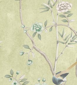 Chinoiserie Onism Fabric by Woodchip & Magnolia Olive Green